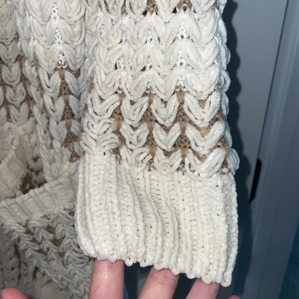 Sienna Sky cream and brown cardigan - Picture 3 of 6